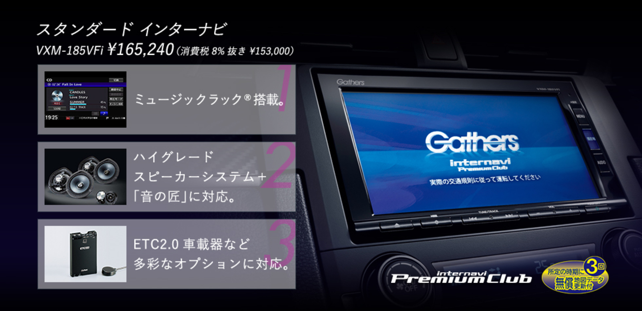 Gathers 重かっ インターナビ VXM-175VFI 2018