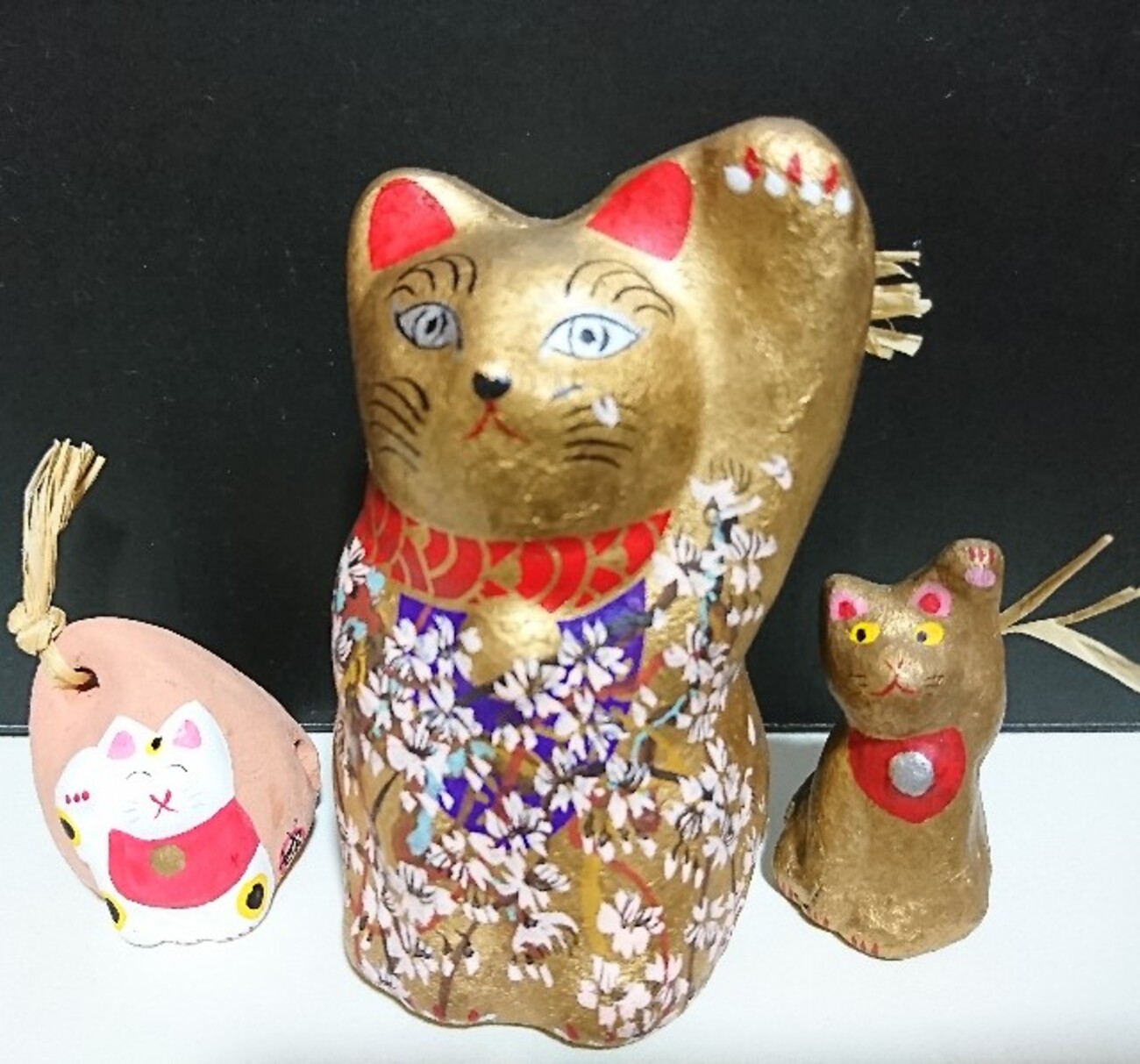 蝉丸 招き猫 美品 入手困難 黒猫 猫 （招き猫136の2【神奈川】蝉丸工房 