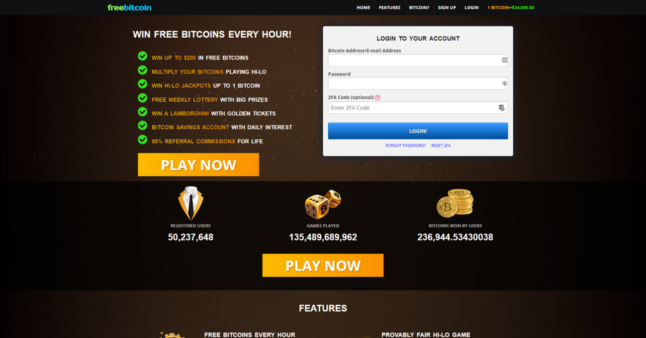 Freebitco.in - １時間ごとにビットコインがもらえるサイトを解説する - 無料で仮想通貨をもらえるサイトを永遠と紹介する