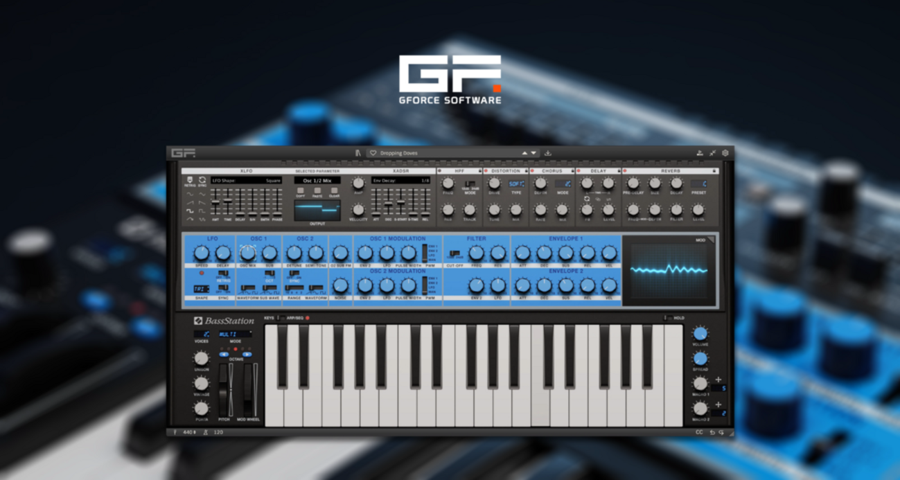 GForce SoftwareよりNovation Bass Stationをモデリングしたソフト 