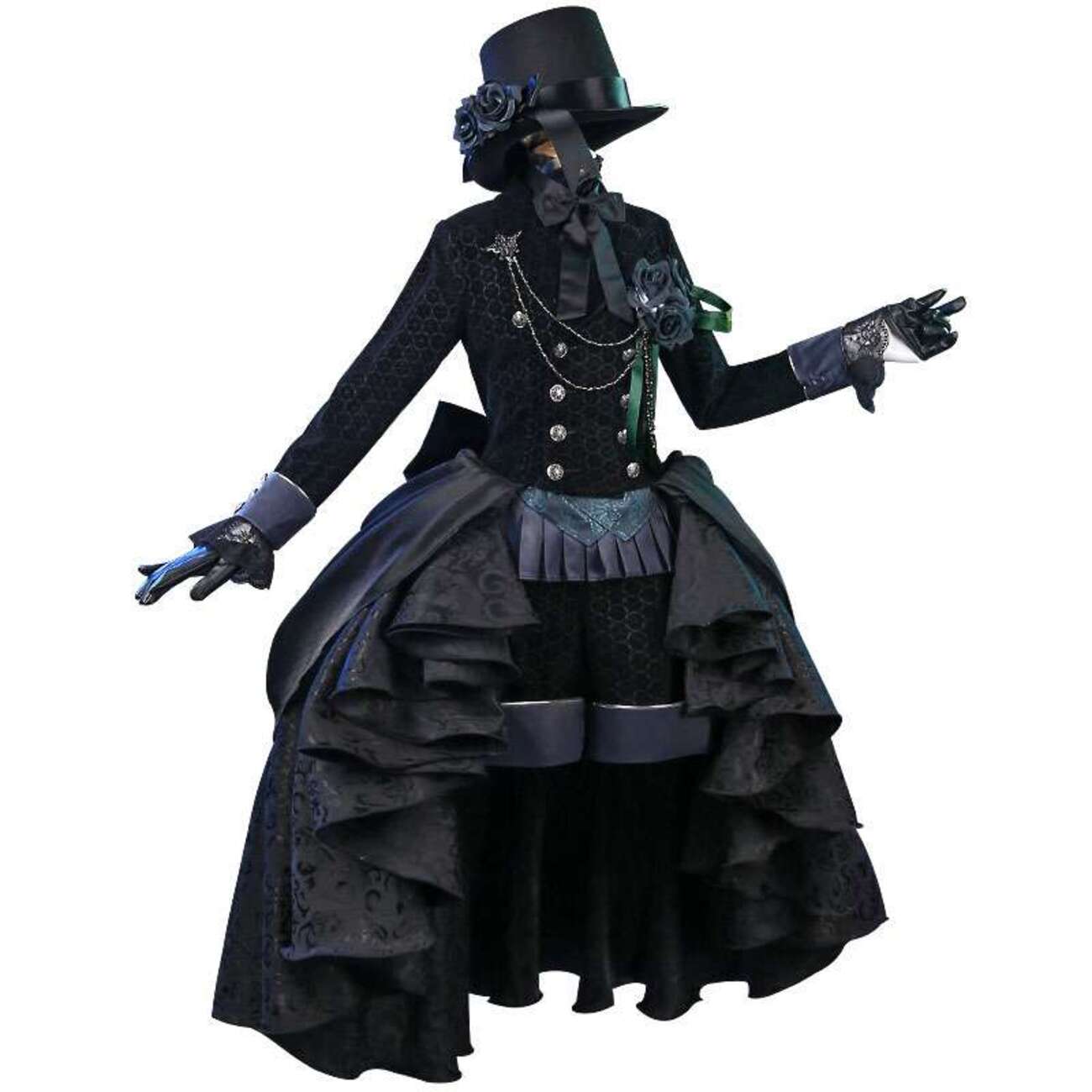 黒執事 シエル·ファントムハイヴ 黒ローズ バラ 礼服 コスプレ衣装 全 