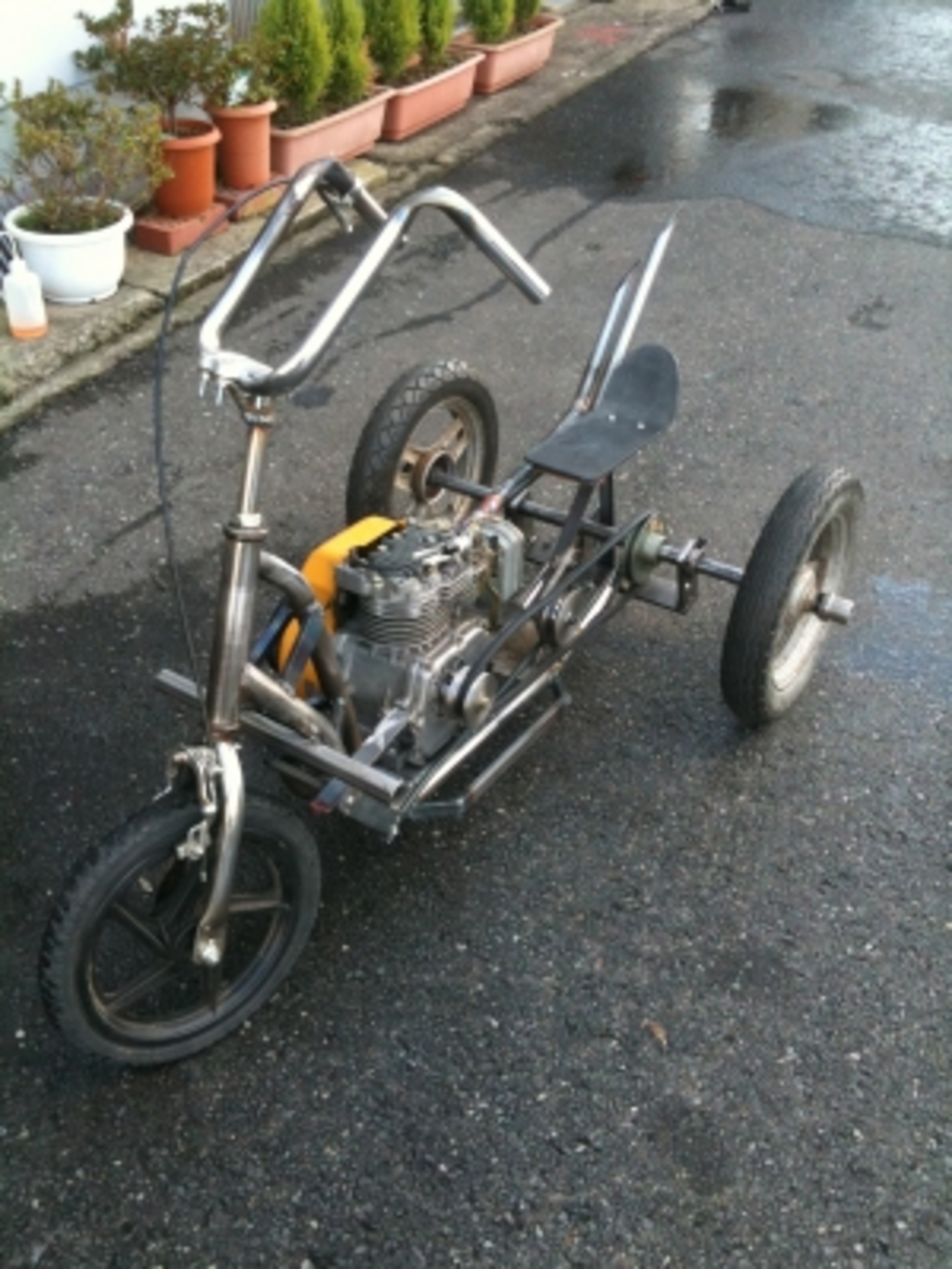 ブリキの3輪バイク、自転車、模型、エンジン自転車/EGEN ブリキのおもちゃ エンジン付き自転車 | petit jenny