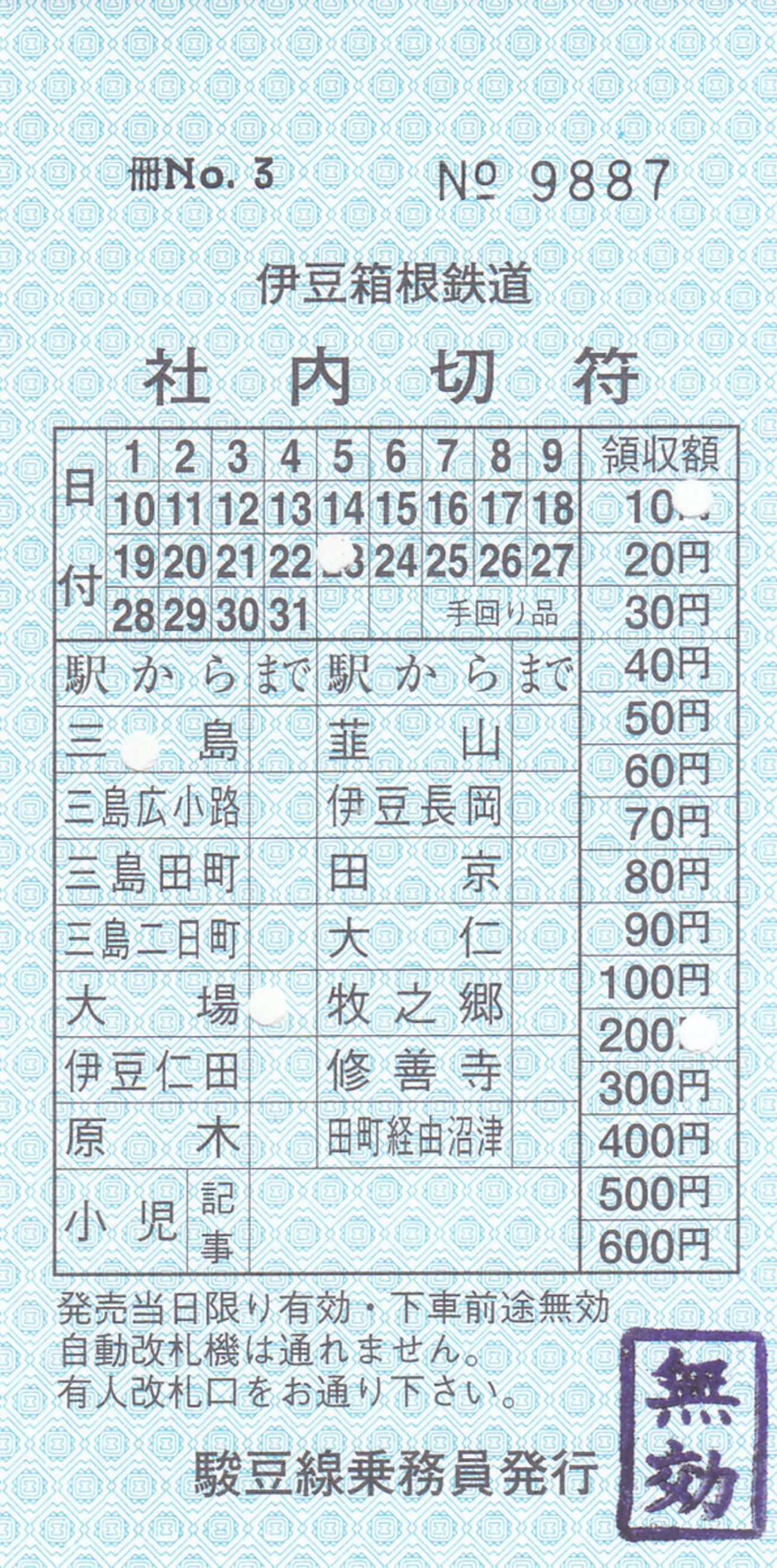 【使用済】完全常備券　伊豆号　伊豆箱根鉄道発行　2等　硬券 切符系】 有料化でD型硬券特急券登場 伊豆箱根鉄道 特急踊り子