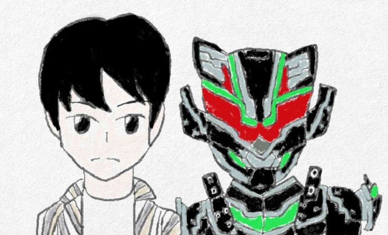 桜井景和/仮面ライダータイクーンブジンソードと桐生一馬のイラスト 