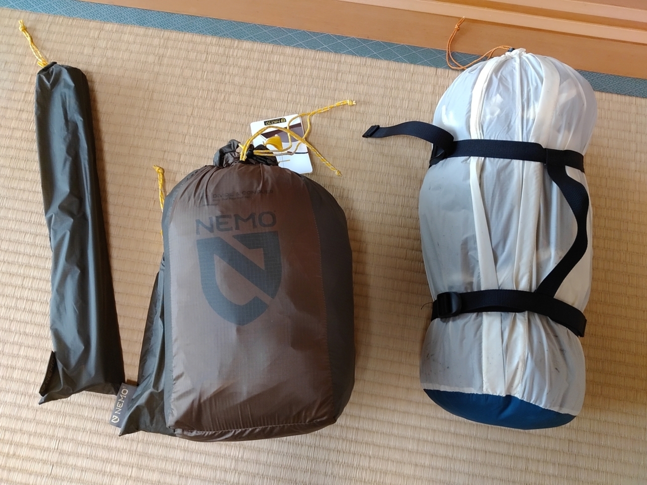 美品】NEMO アトム 2P 純正フットプリント付き バーチリーフグリーン 