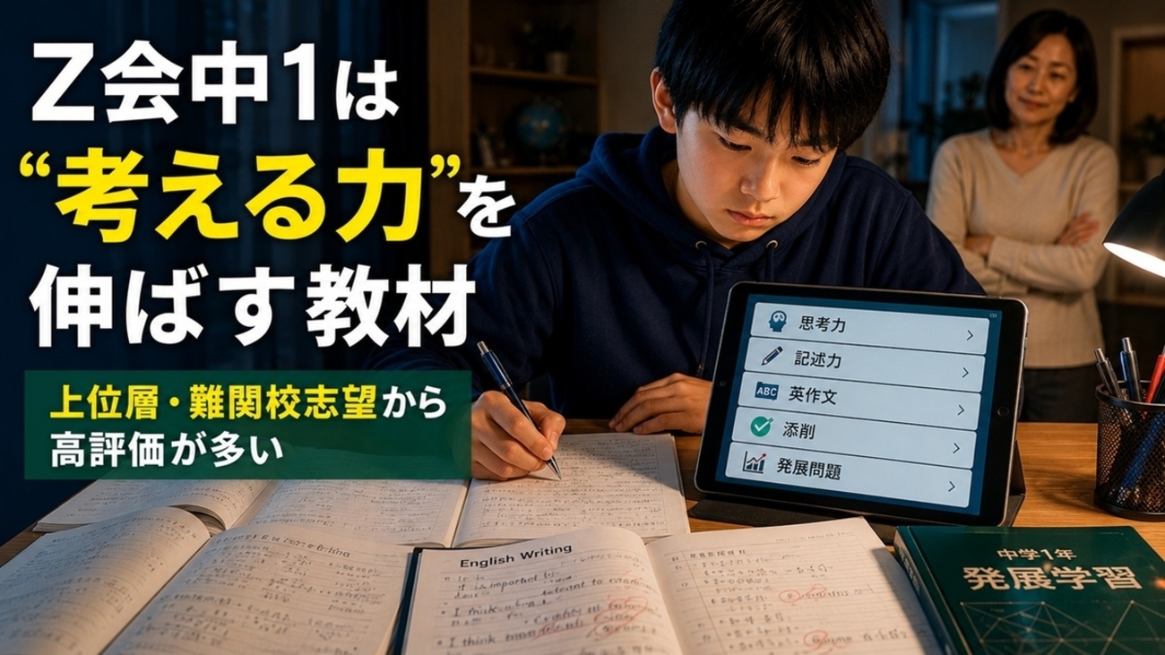 Z会中学1年生の口コミ・評判まとめ【2026年版】｜難関高校志望・思考力