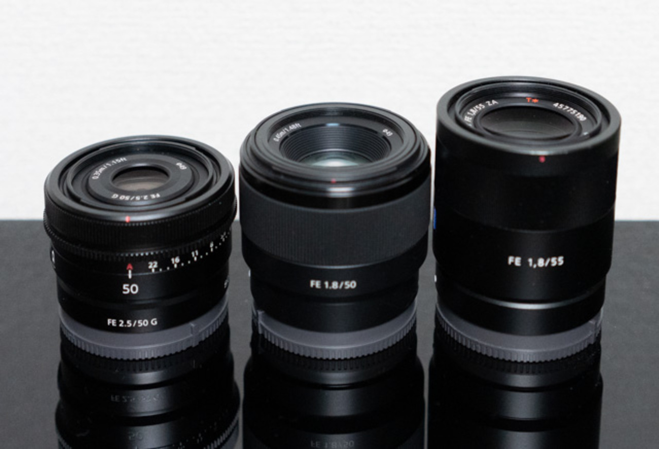 FE50mmF2.5GとF1.8標準レンズの比較 一段のボケ量差 - fortia
