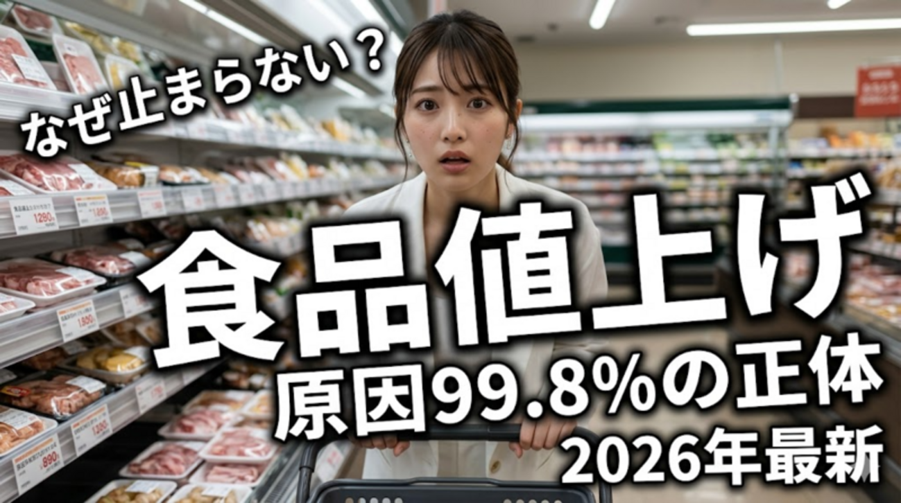 なぜ止まらない？食品値上げの原因99.8％の正体とは【2026年最新