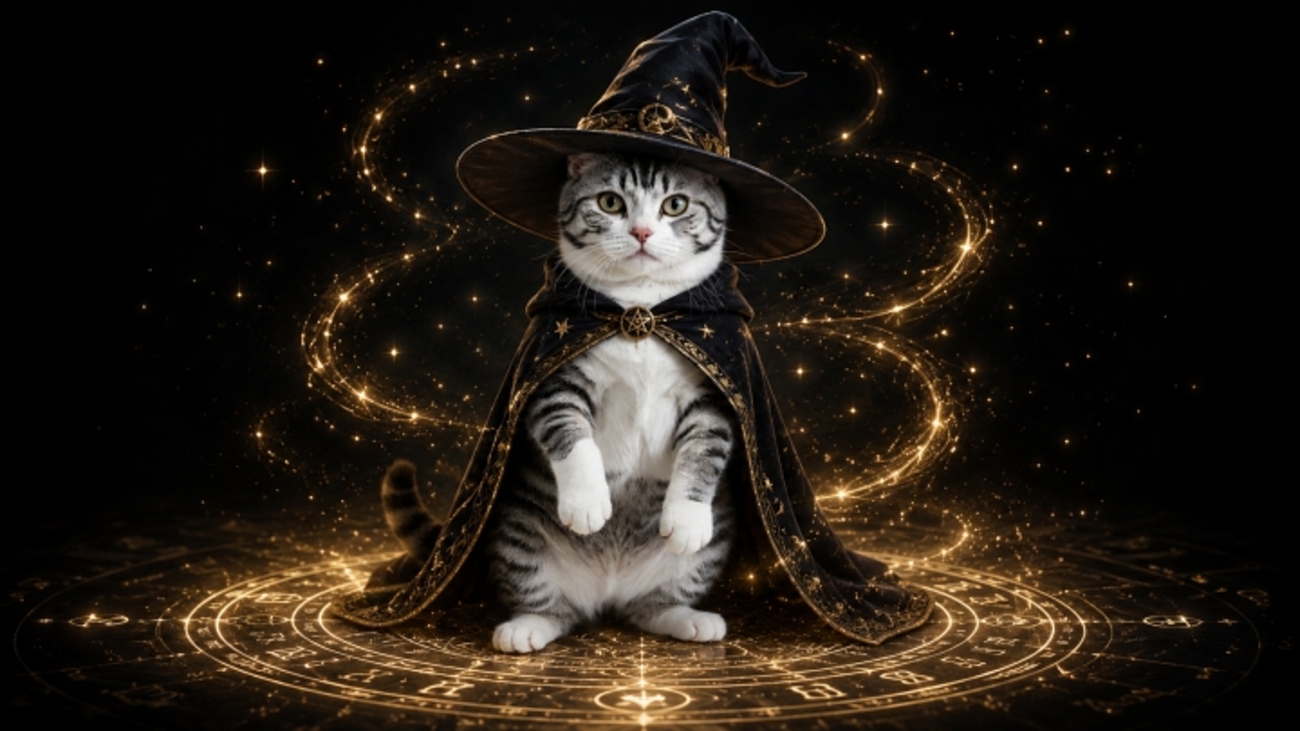 魔法を使う猫