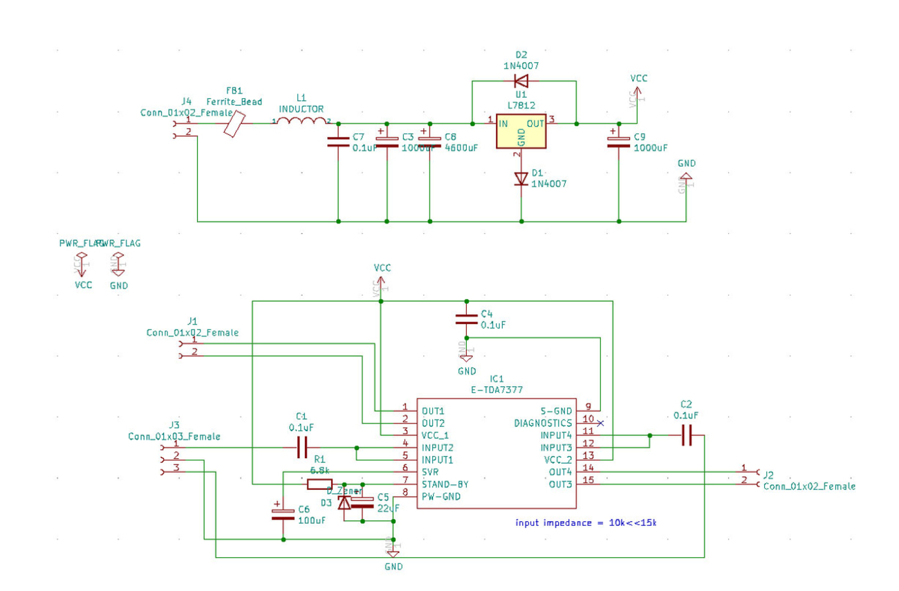 TDA7377 パワーアンプの作製2．（NFJ基板から） - 研究室の音楽