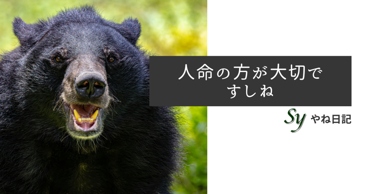 人命の方が大切ですしね - やね日記