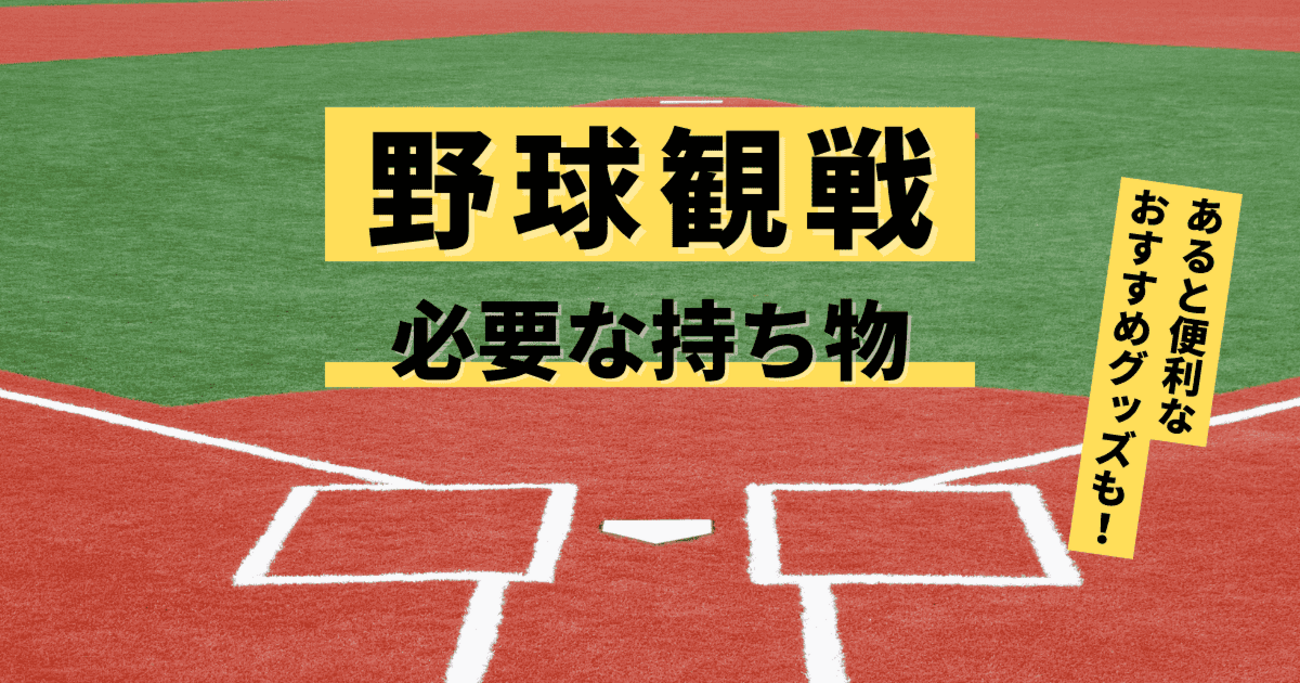 野球観戦に必要な持ち物まとめ。服装や便利グッズ、季節別の注意点など 