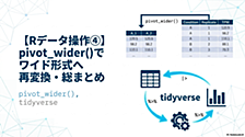 【Rデータ操作④】pivot_wider()でワイド形式へ再変換・総まとめ