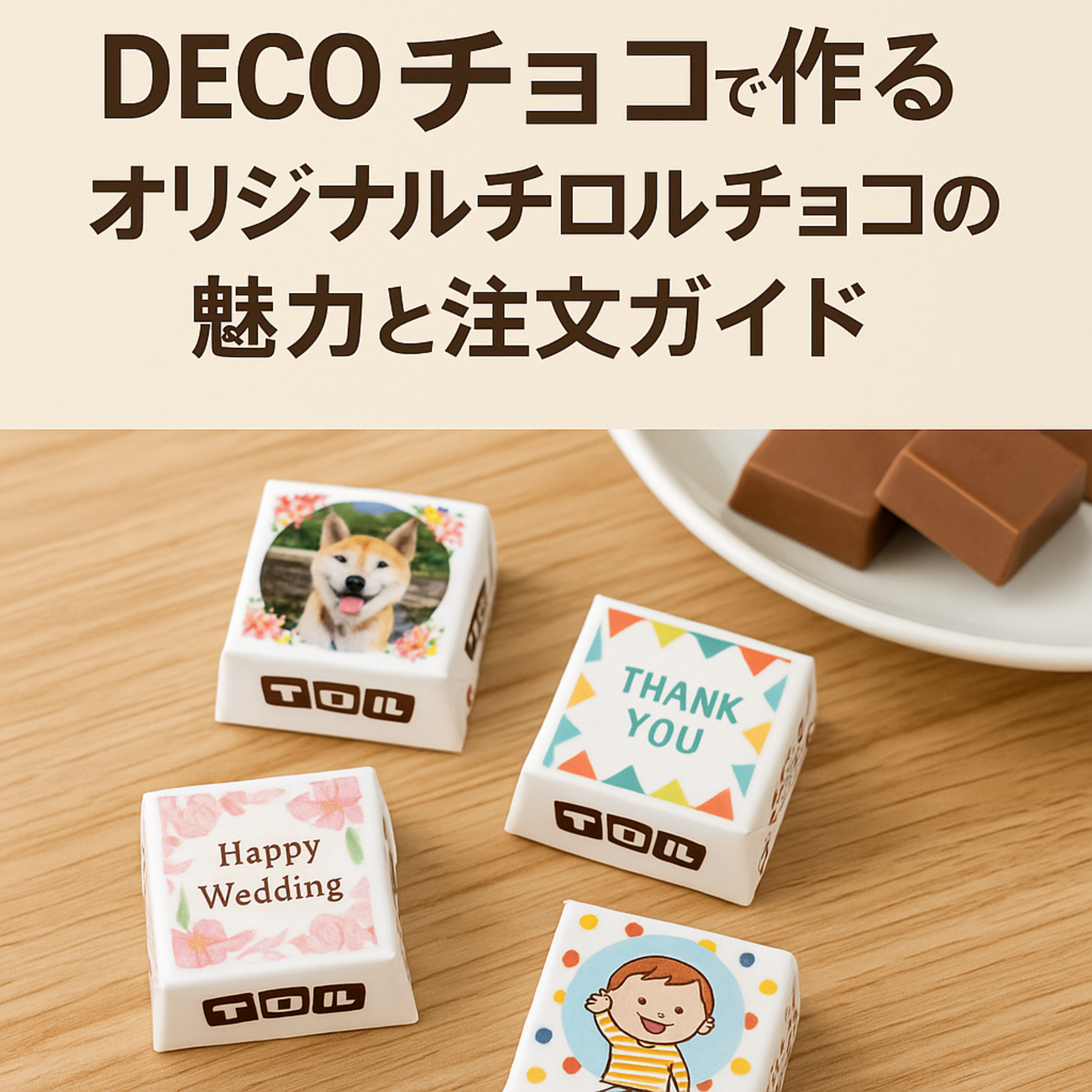 チョコデコレーションで簡単オリジナルチロルチョコ！DECOチョコの 
