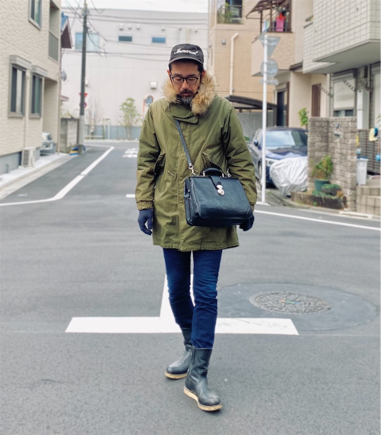 モッズコート（パーカー）を使った大人のカジュアルファッション【1 