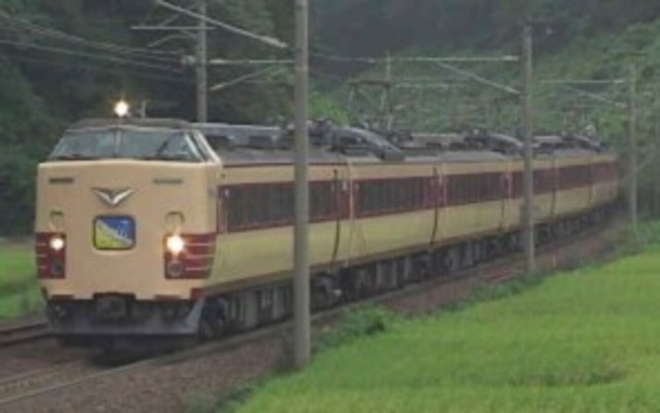 ひばり　485系電車 上野-仙台 走行情報付きカード backend=imagemagick;version=1;