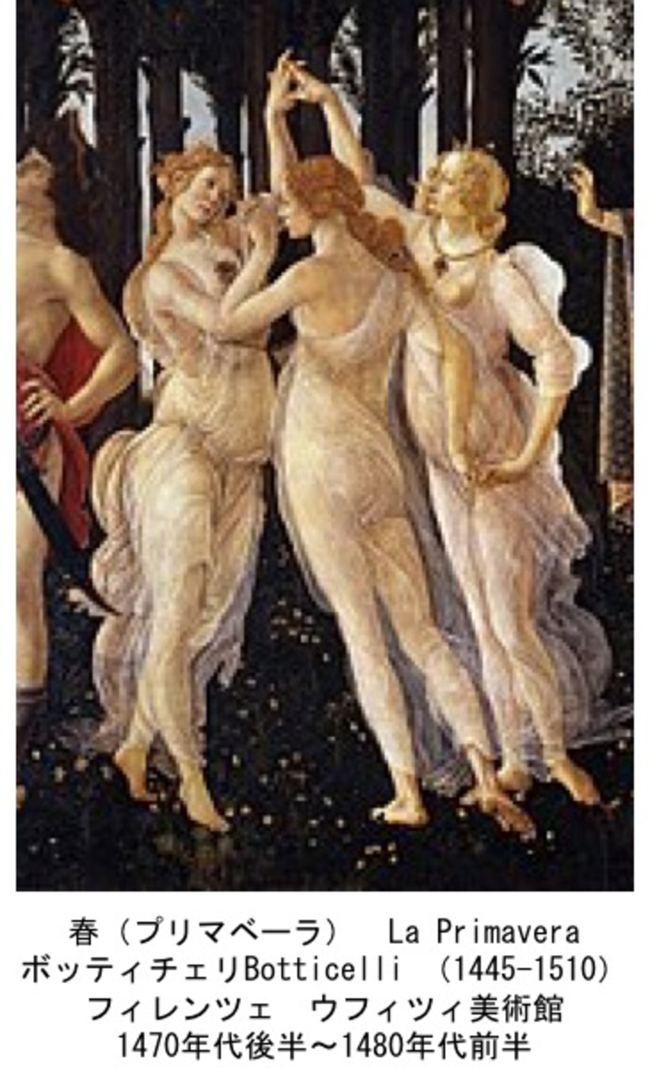 カリテス4 ルネサンス期の三美神は，モティーフこそ古代ギリシャ 