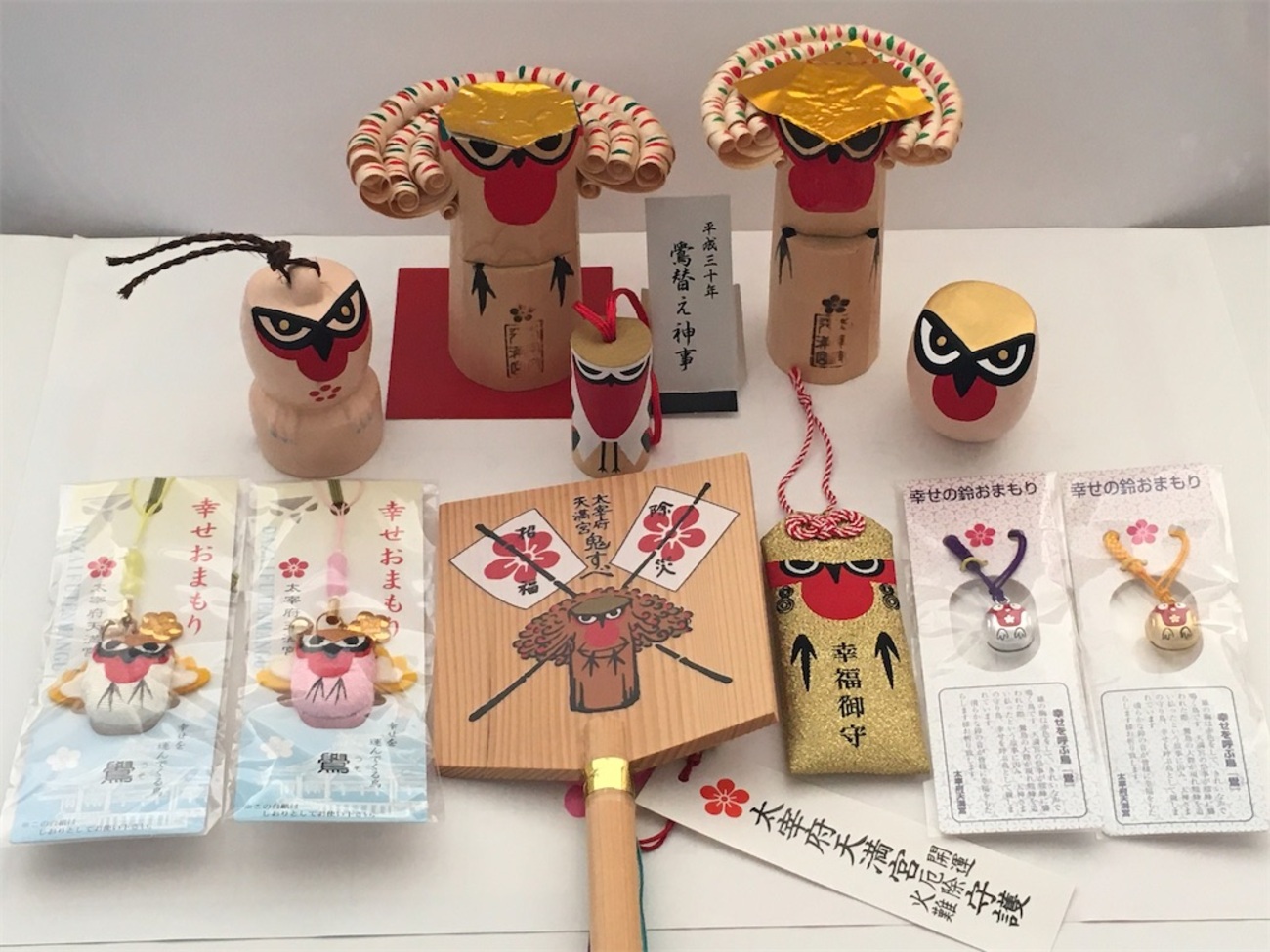 木製香合 うそ鳥 大宰府天満宮 千百年大祭 御献茶記念 香合 とかせ