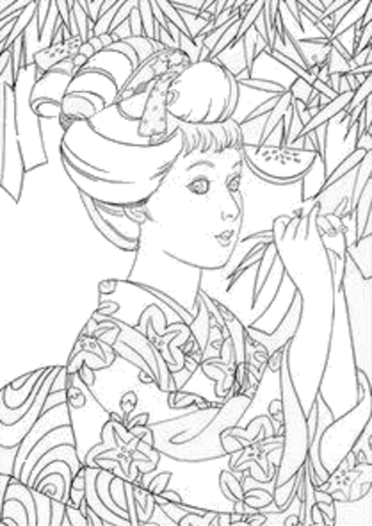 七夕ぬり絵 - ほほえみがえし