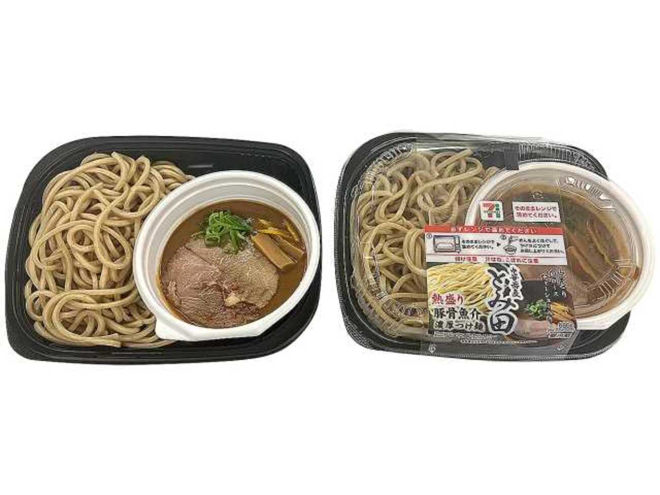 みね（感謝）/7 セブンイレブンから「中華蕎麦とみ田監修 濃厚豚骨魚介 熱盛つけ麺」が