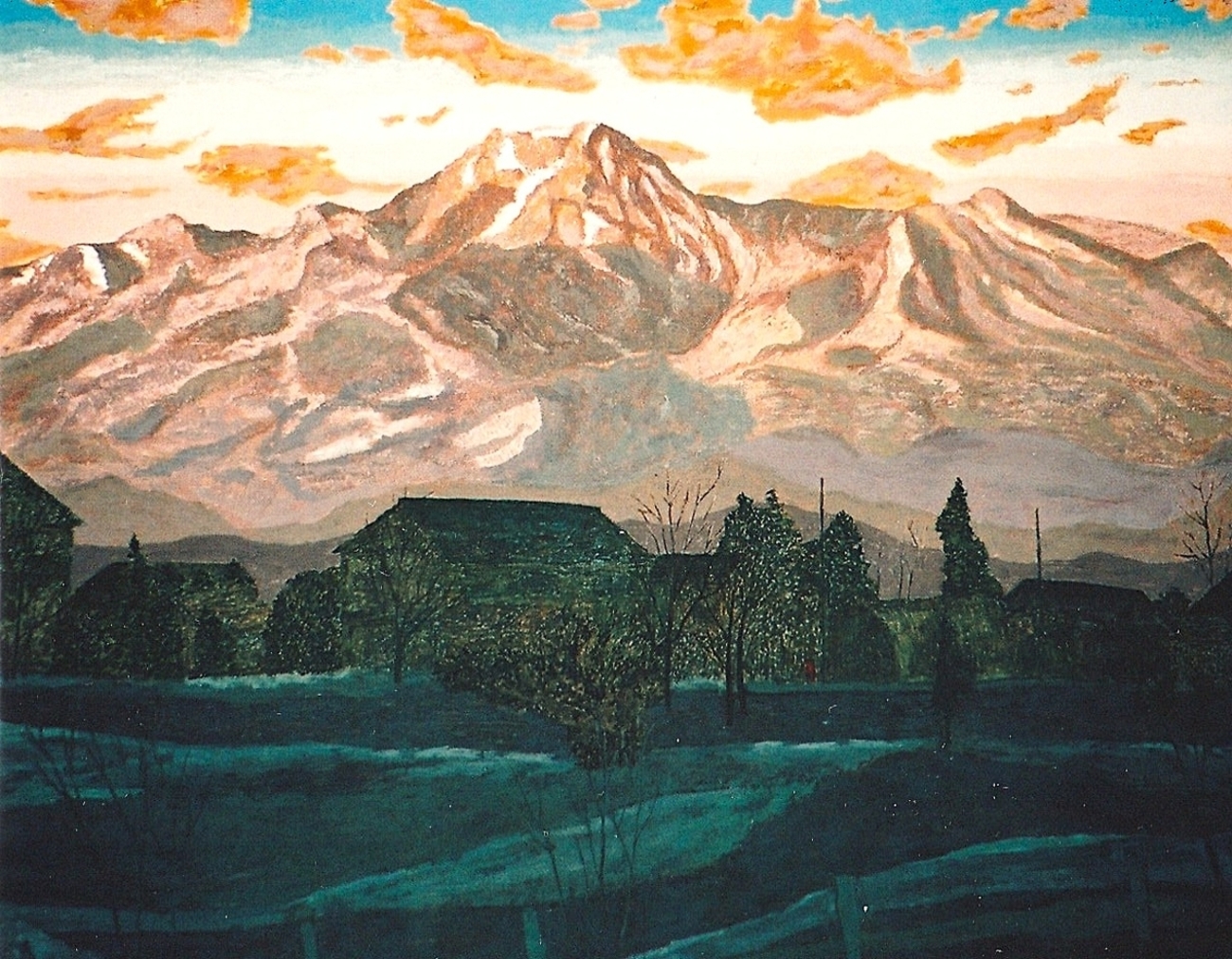 早春妙高 - 小池至夫水彩画(通称ガッシュ)の世界