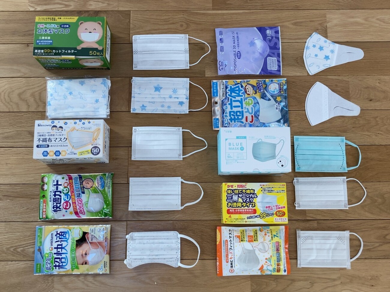 子ども用(小さめ)マスク10種類サイズ比較 - Neutral Scent