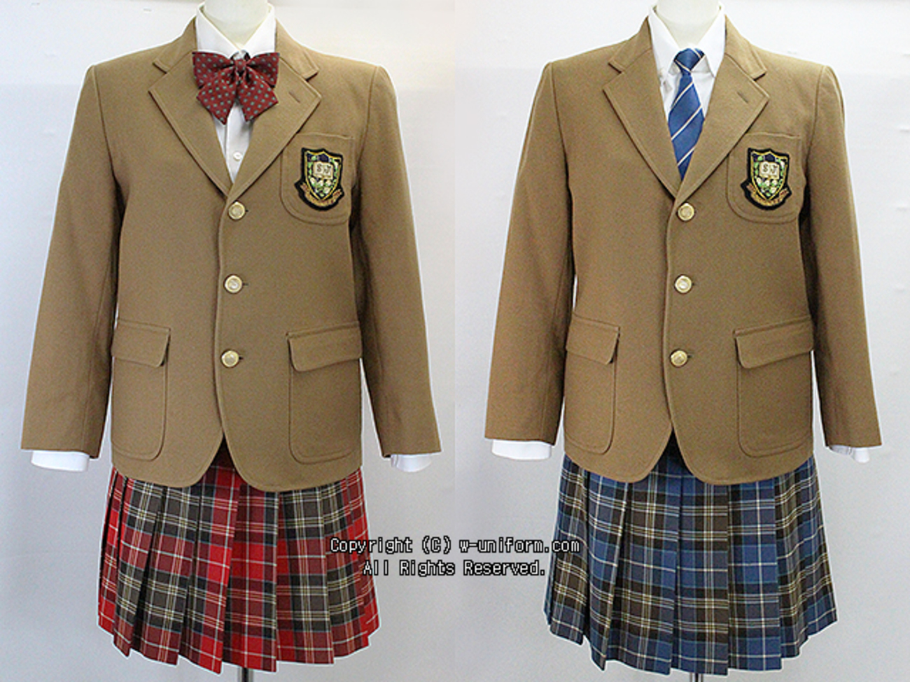 品川女子学院　コート 中古】東京都 品川女子学院高等部 女子制服 2点 (シャツ