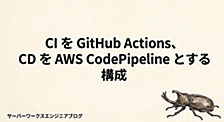 CI を GitHub Actions、CD を AWS CodePipeline とする構成