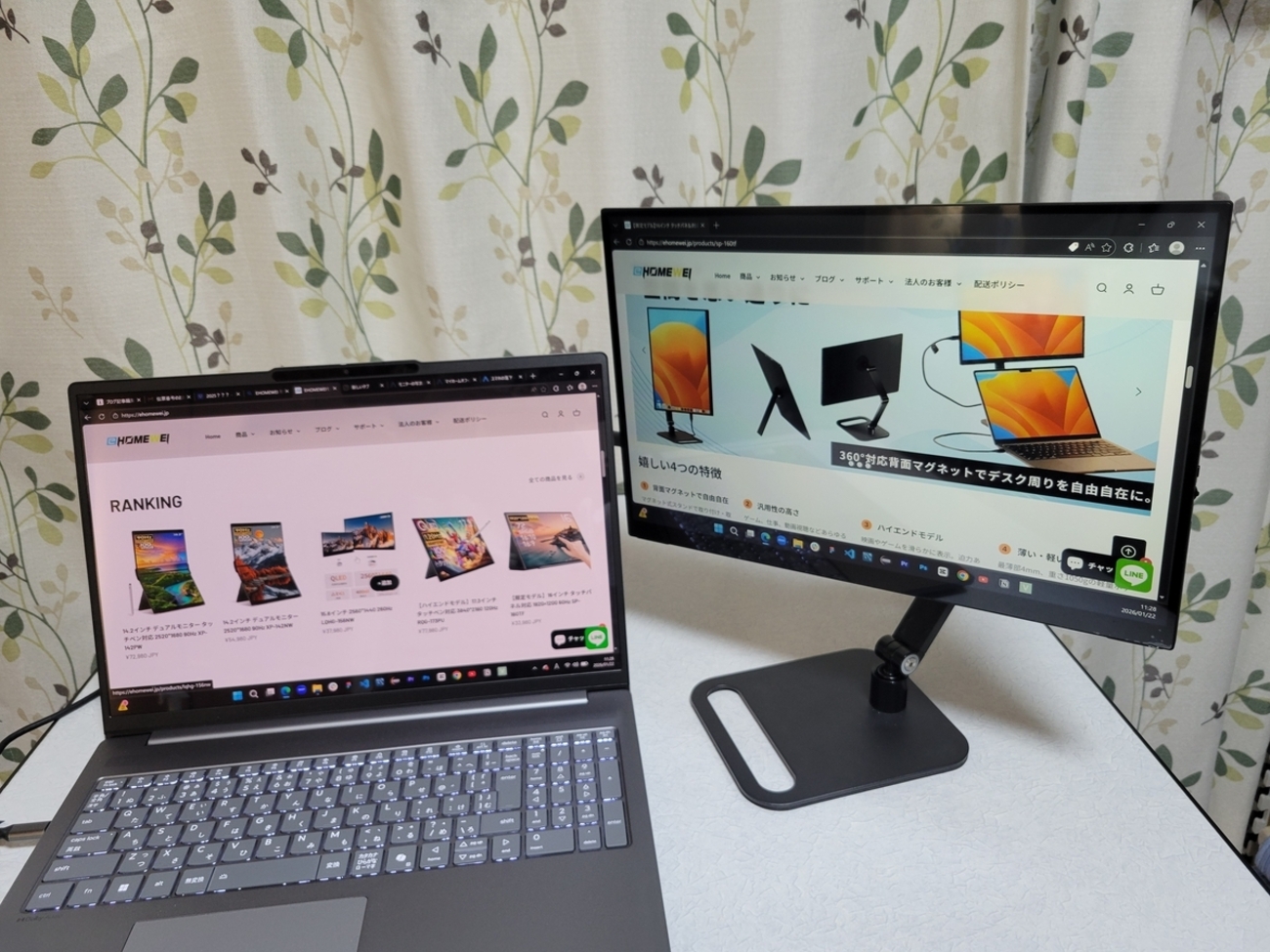 モバイルモニター EHOMEWEI SP-160TF USB-C接続 タッチパネル [16型 