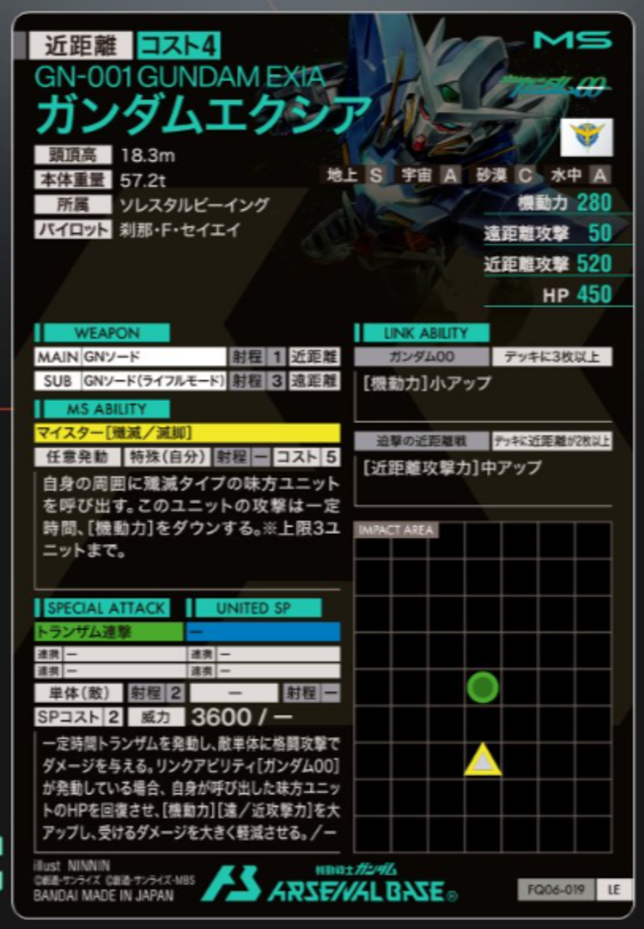 機動戦士ガンダム アーセナルベース プロモ カード アースリィ+ 