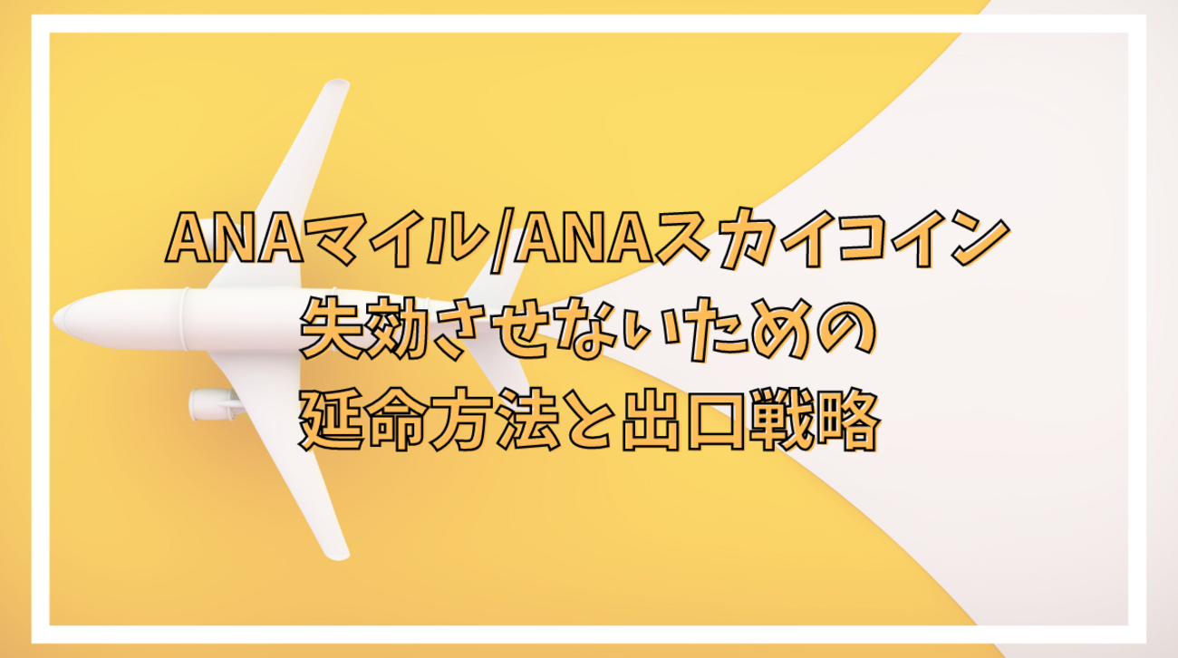ANAマイル（スカイコイン）の有効期限は2024年3月末で終了 失効前に考えるべき出口戦略 - ポイント投資の攻略ブログ