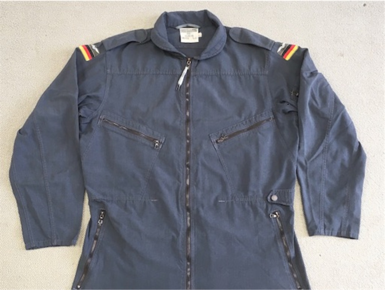 60s VINTAGE ドイツ軍 本革 レザー ririジップ フライトスーツ 