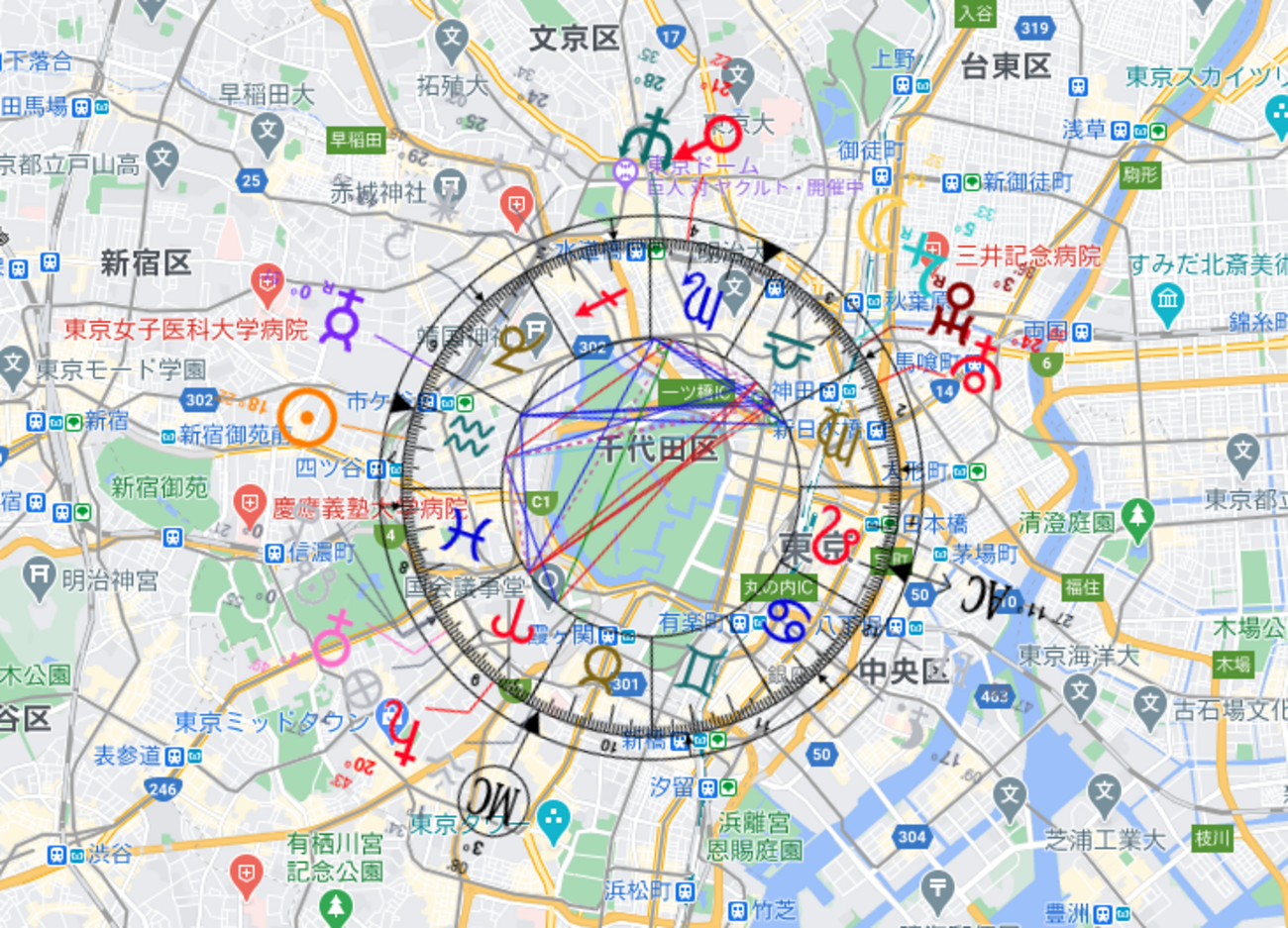 占星学】松村潔「運命を導く 東京星図」 - NO PLAN NOTE