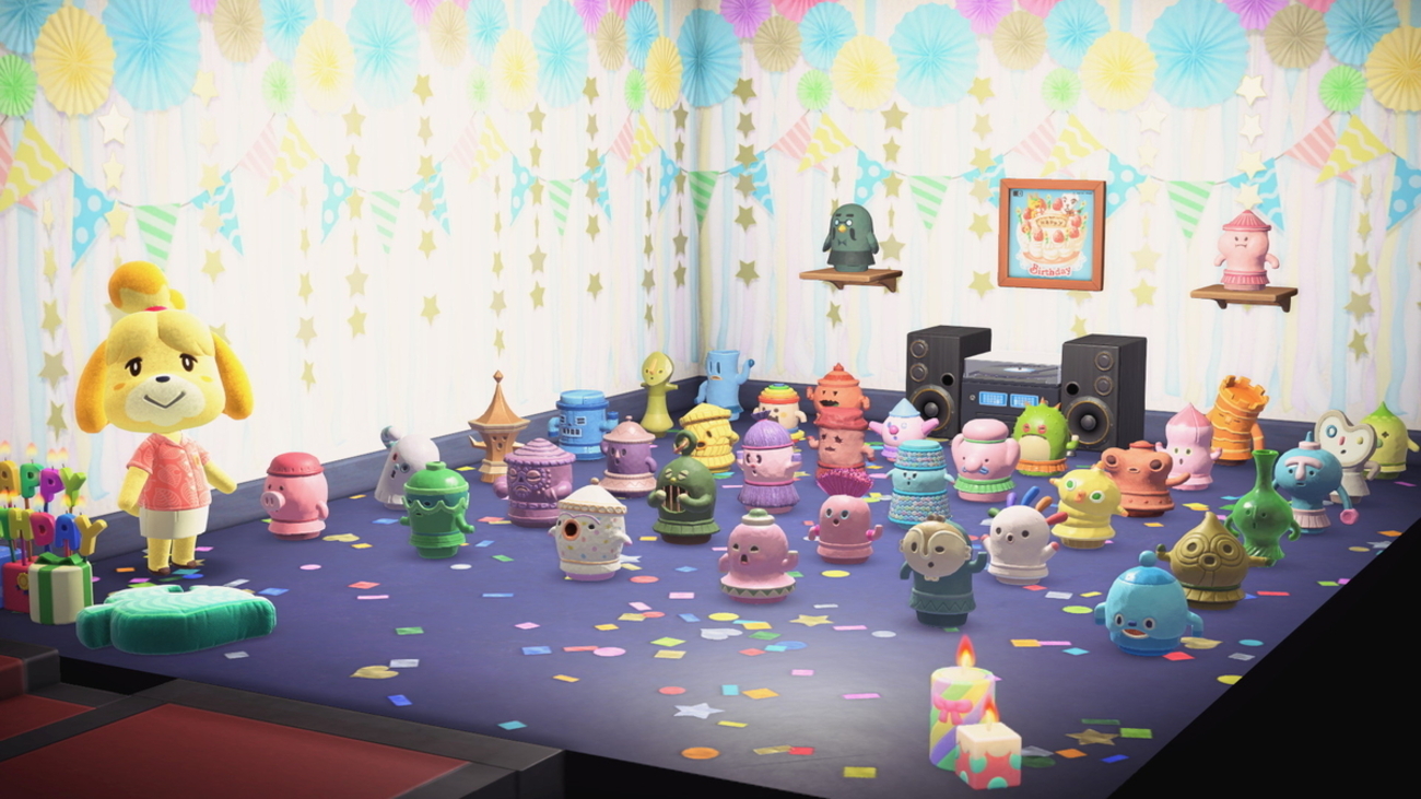 【あつ森ハピパラ】はにわ展示別館 ①「きみのたんじょうび」「ふなうた2001」
