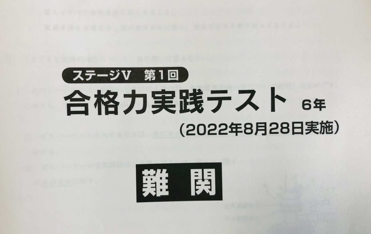 初日特の感想＆合格力実践テスト（難関・1回目）の結果！ - ちゅりぷ子 