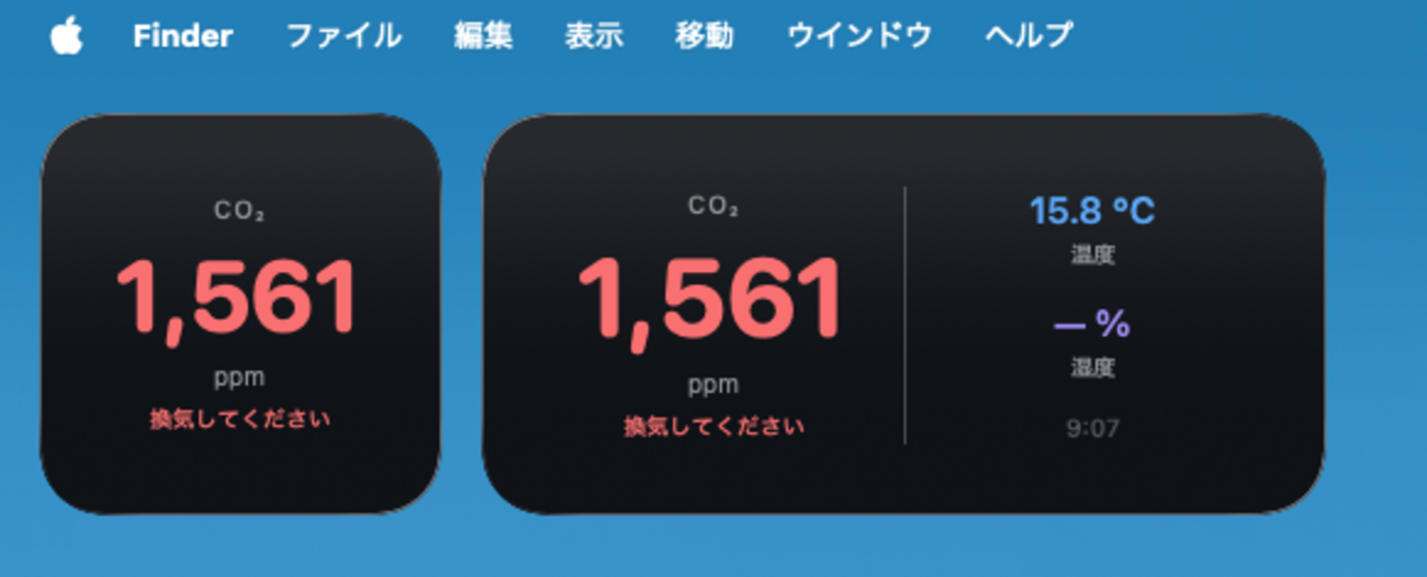 CO2モニタをMacのダッシュボード化した