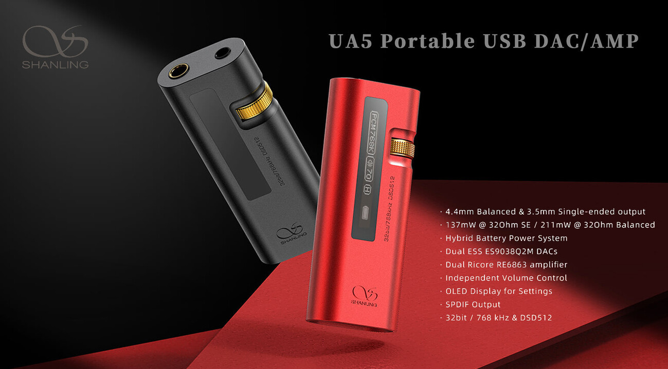 Shanling UA5 バスパワー／内蔵バッテリーハイブリッド駆動のUSB DAC/AMPドングル、中国で発売 海外は3月予定 - Azalush5