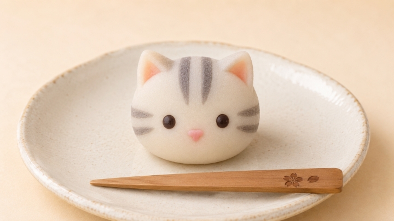 和菓子になった猫