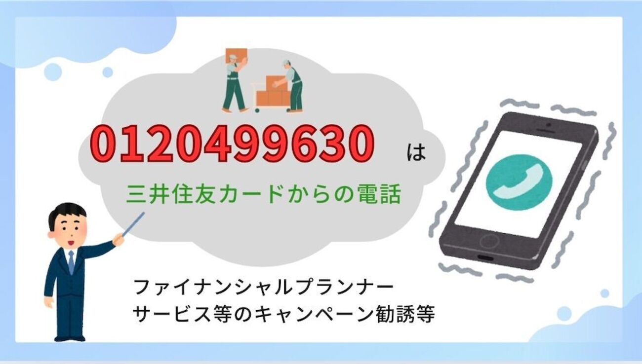 三井住友カードからの電話】0120499630の詳細情報