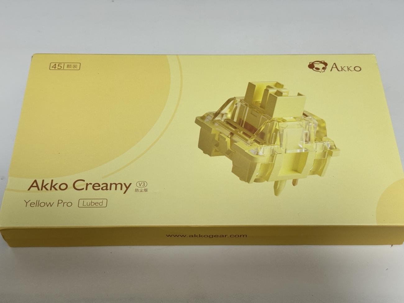 キーボード Keychron Q1 Pro + Akko V3 Cream yellow Akko V3 Cream Yellow Pro スイッチ (第3世代) 45pcs メカニカル