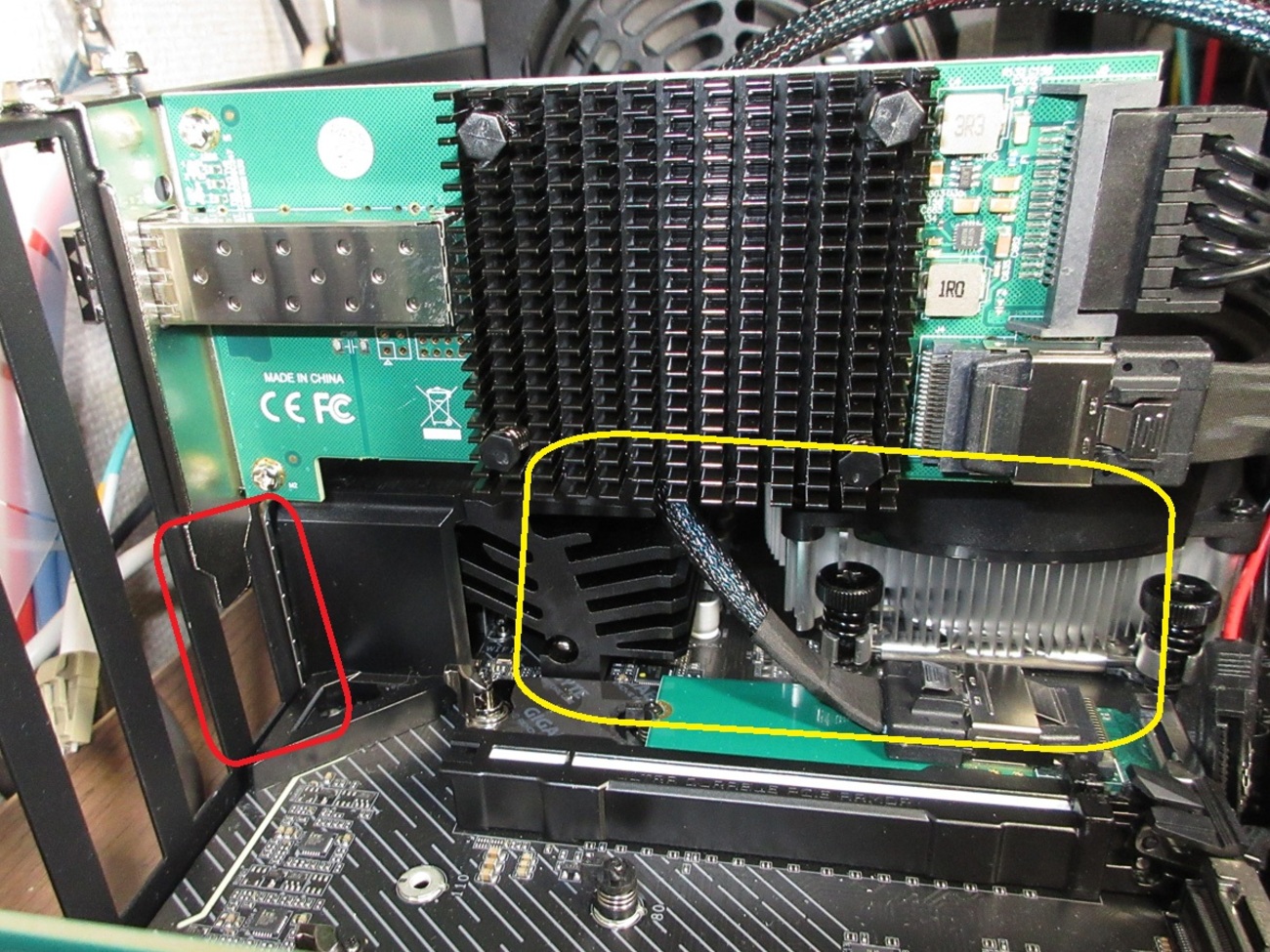 10GbE】ファイルサーバーのM/B交換＆10GbE化：［8］10GbE/SFP+ NIC／(1