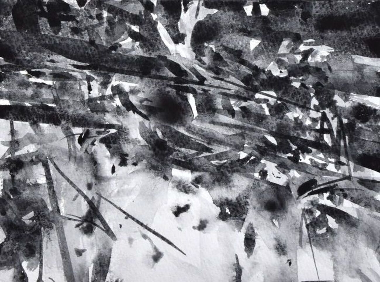 絵画　水彩肉筆画　在名有り　水去　風景画 水彩画 風景画 画題「水しぶきに輝く緑」 | yamakasumi56