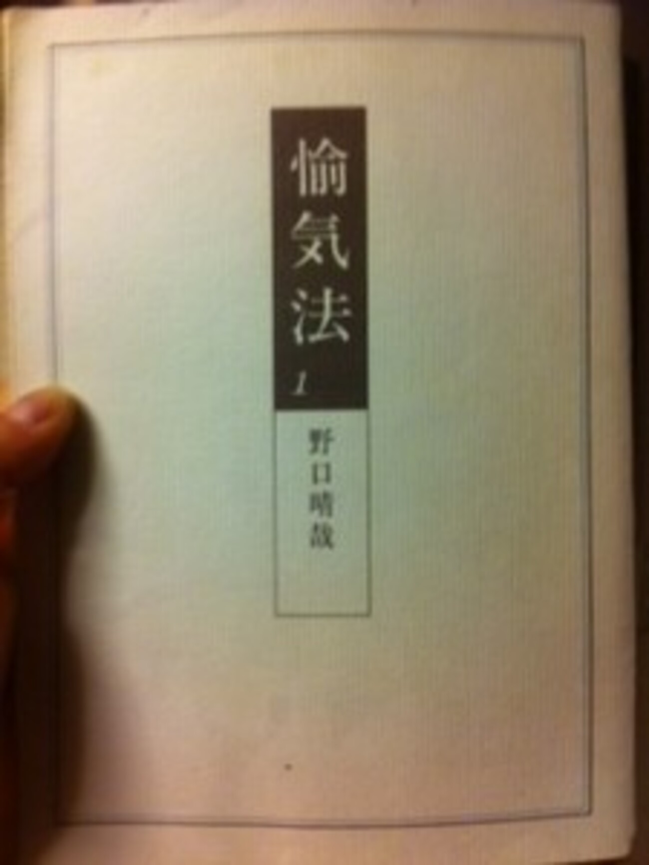 愉気法1 野口晴哉 著 - うちこのヨガ日記