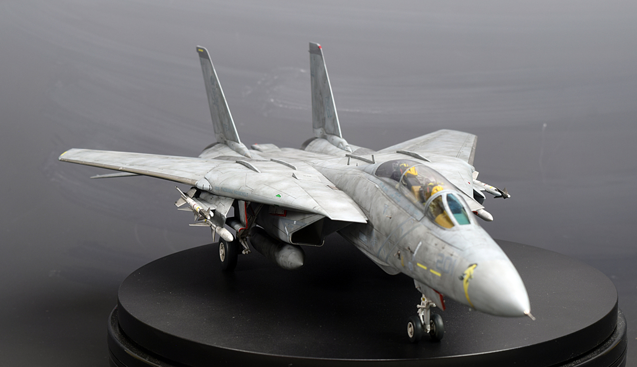 タミヤ 1/48 F-14D ジョリーロジャース仕様 完成品（1/48 タミヤ F-14A 