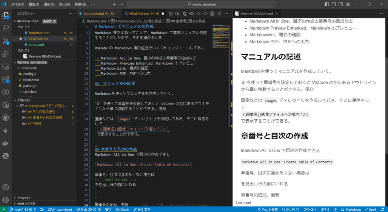 Markdown でマニュアルの作成 - 日々雑文
