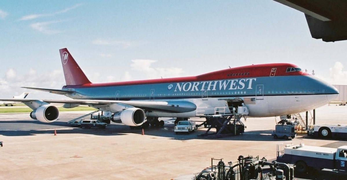 ノースウエストオリエント航空□香港□NORTHWEST 煙たかっ