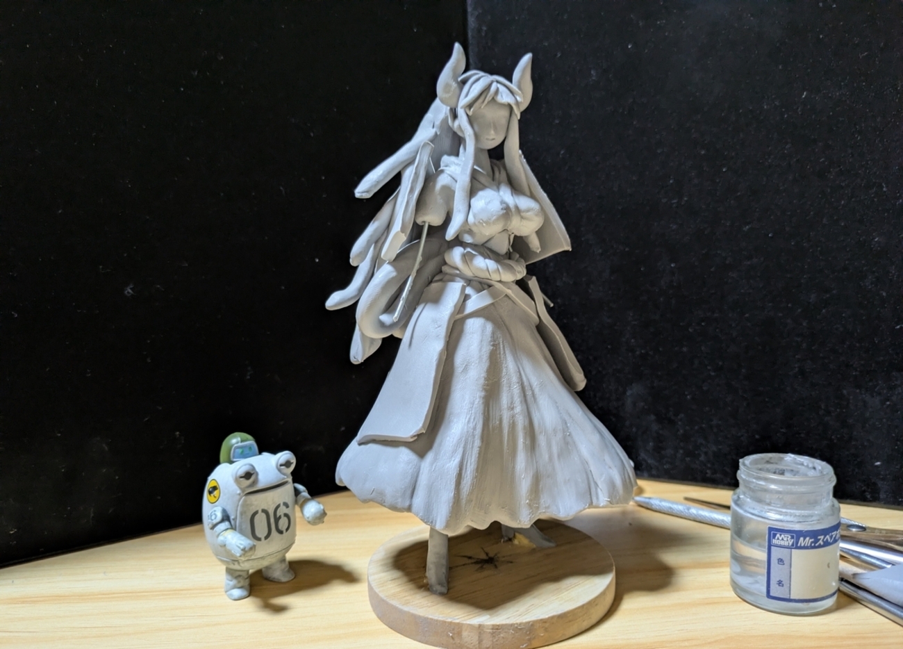 粘土で人形作りです 69 (グレイスカルピー 粘土でフィギュア作り♪ 似せる気のない ヤマトちゃん作るん♪ (/・ω・)/ 前編)★ワンピース★