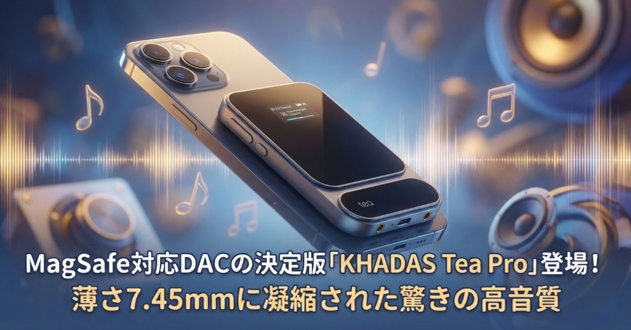 MagSafe対応DACの決定版「KHADAS Tea Pro」登場！薄さ7.45mmに凝縮され 