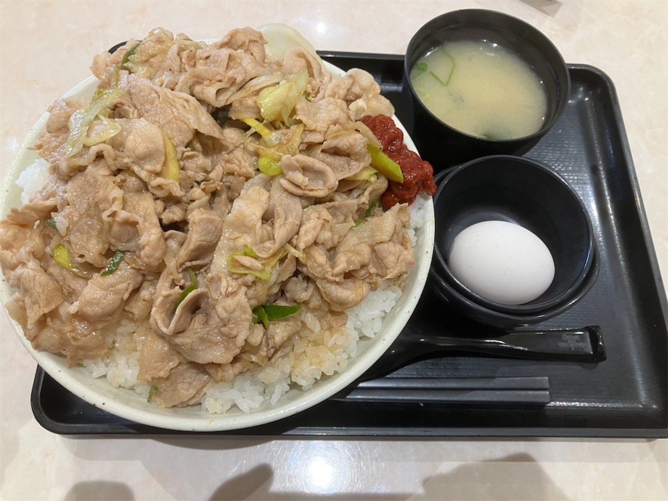 デカ盛り】伝説のすた丼屋 アリオ橋本店〜生姜丼／肉飯増し×2／ご飯2合