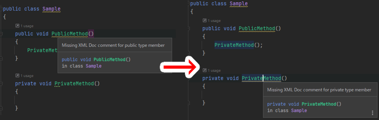 【Rider拡張機能】XML Doc Inspectionsを導入して XML Doc commentの警告を出す範囲を指定する(Unityで ...